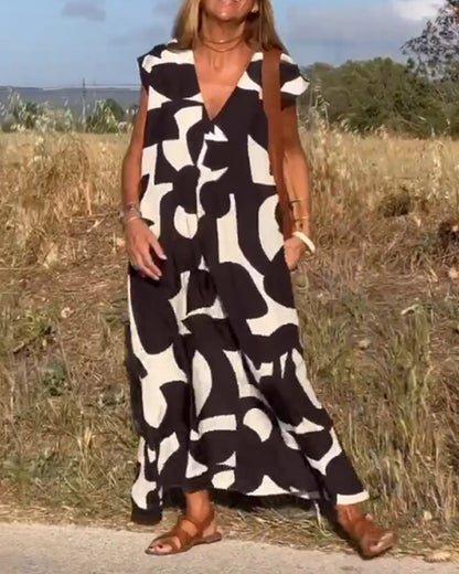 Elowen | Sleeveless Printed Dress