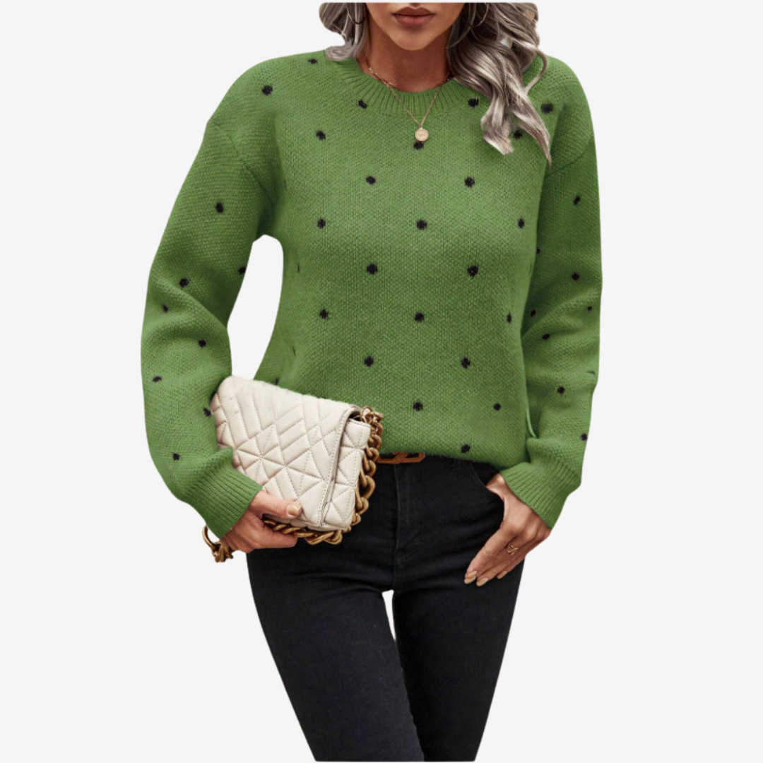 Aveline™ Eleganter Pullover mit Polka-Dots
