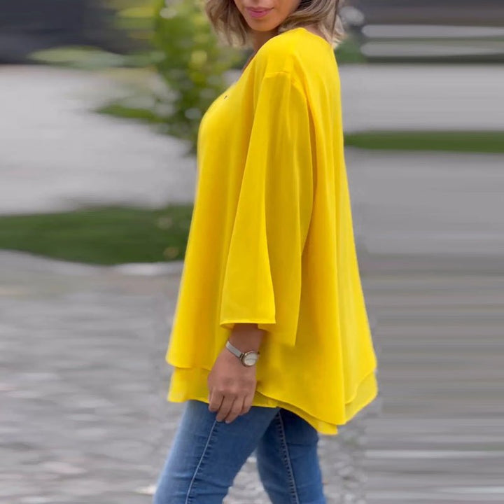 Lorelai | Blusa de Chiffon com Zíper