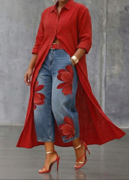Sophia | Elegant Floral Trousers