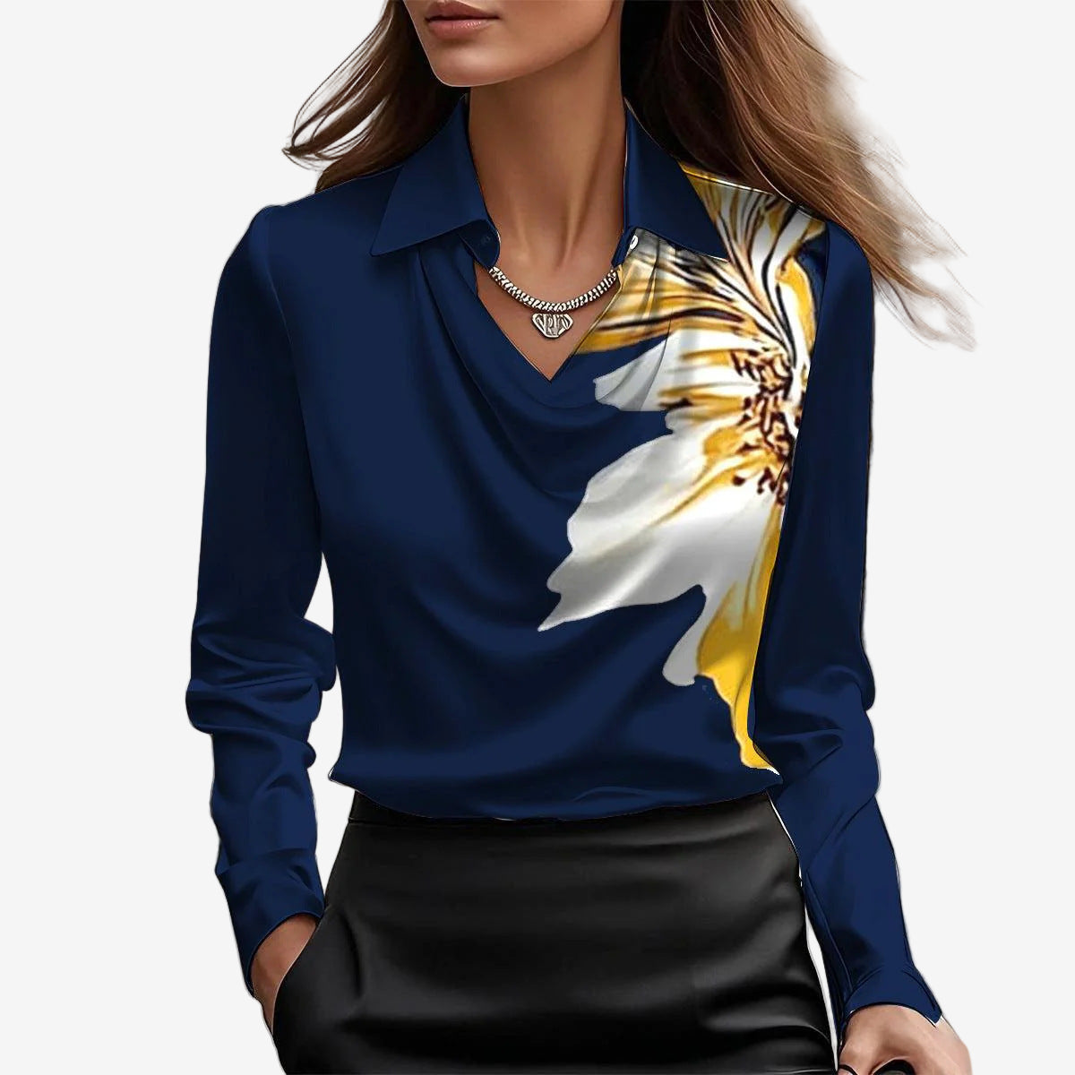 Elira™ Bluse mit Wasserfallausschnitt