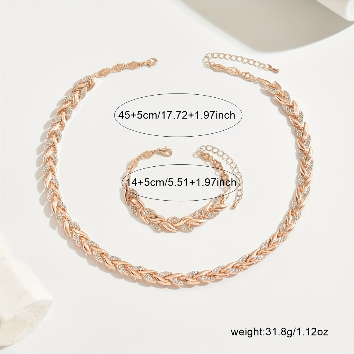 ELEGANT RHINESTONE FISH TAIL SET
