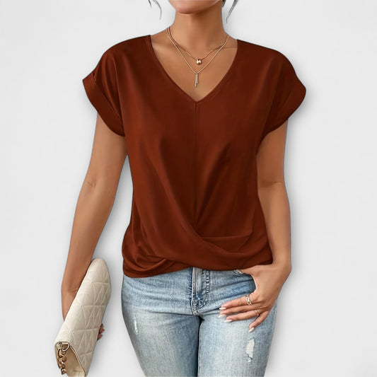 Carlinda | Elegant top med V-hals