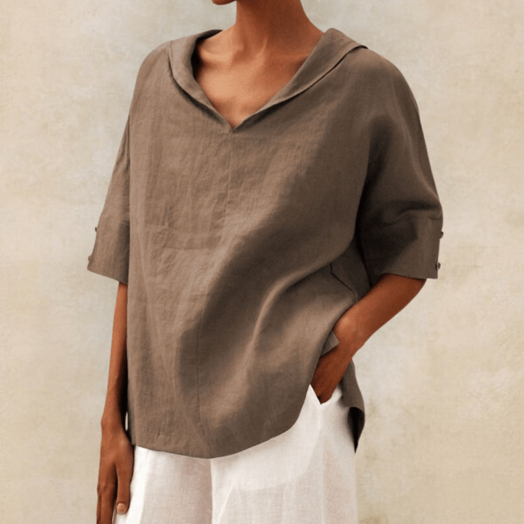Marie | Coastal Breeze Oversized Skjorte