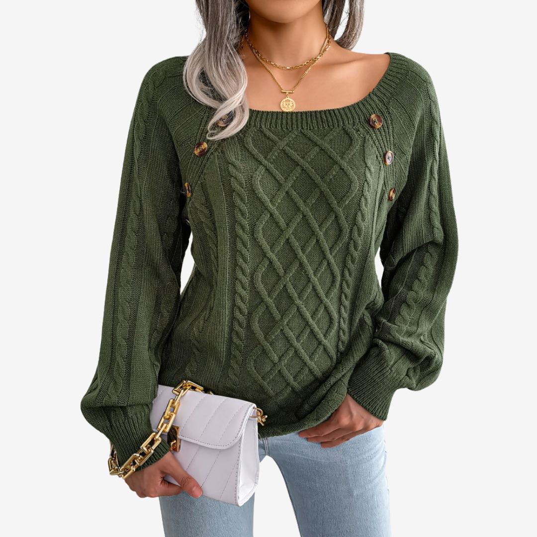 Meli™ Pullover mit Knopfdetail