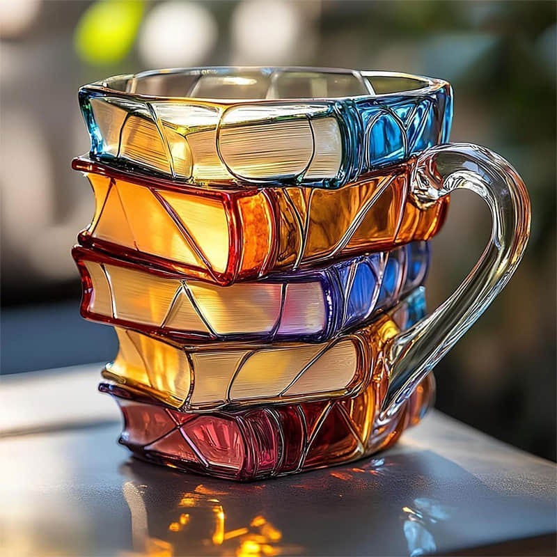 LetterCup Hand-Painted 3D Book Mug