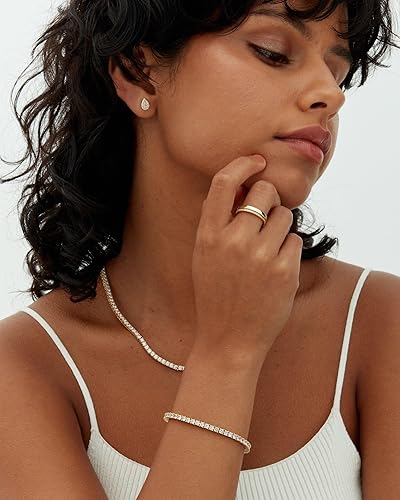 PULSEIRA DE TÊNIS DE OURO COM MOISSANITA
