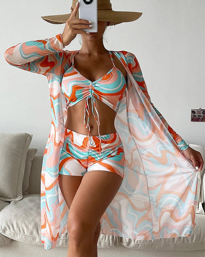 Laluna | 3-Piece Bikini Set with Print