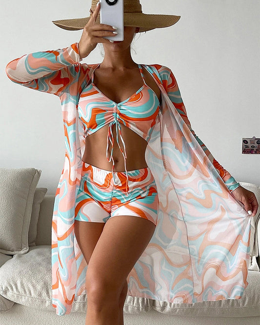 Laluna | 3-Piece Bikini Set with Print