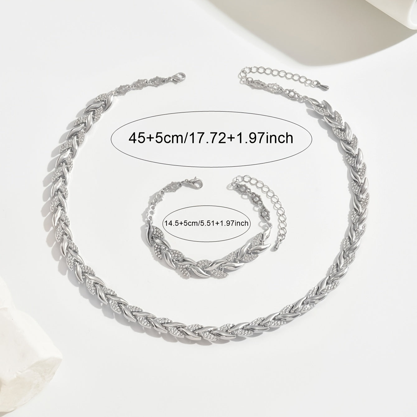 ELEGANT RHINESTONE FISH TAIL SET