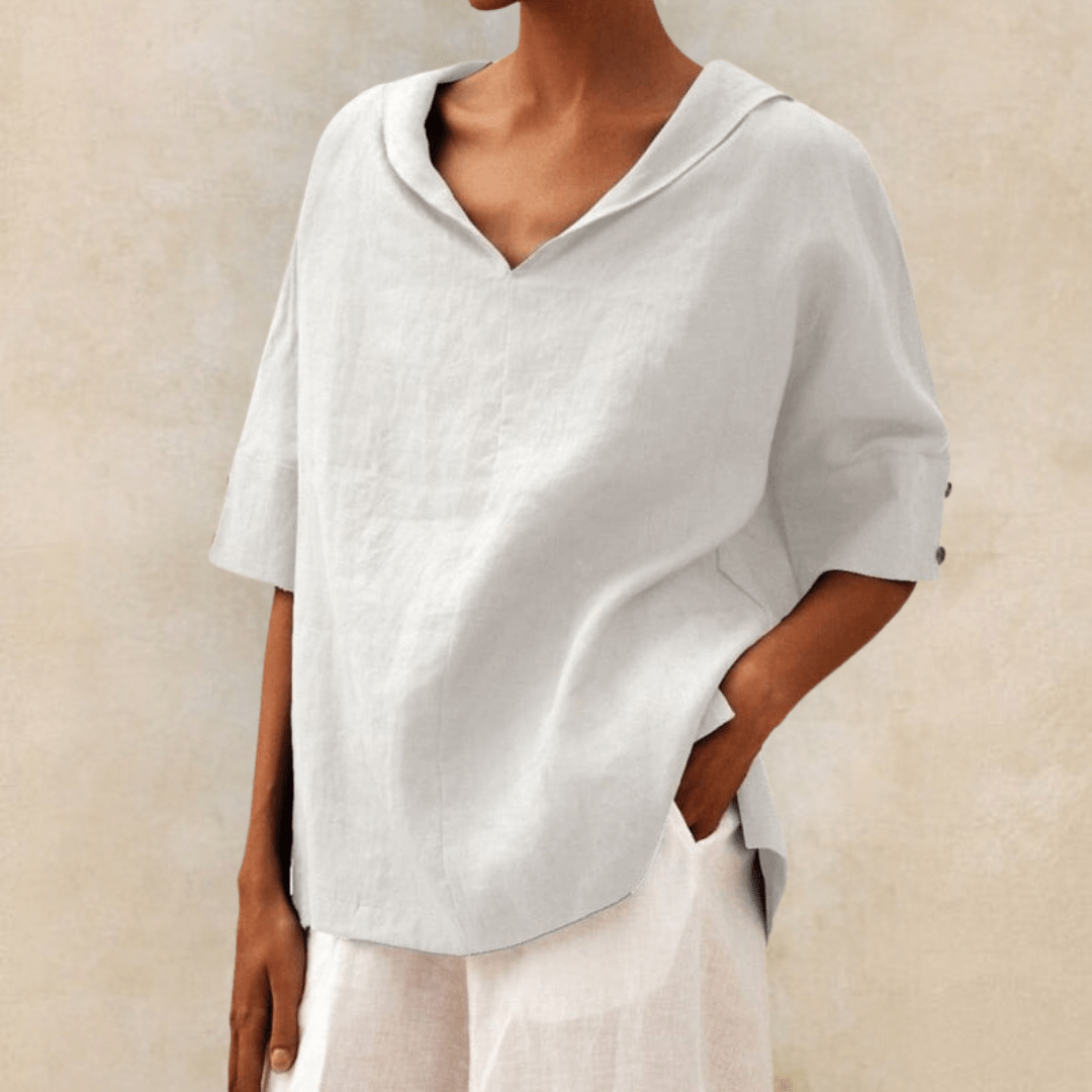 Marie | Coastal Breeze Oversized Skjorte