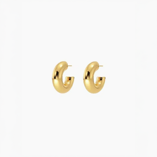 Améria | Thick Hoop Earrings in Modern Design