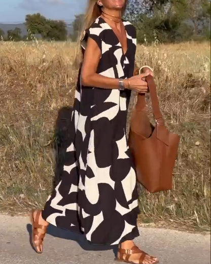 Elowen | Sleeveless Printed Dress