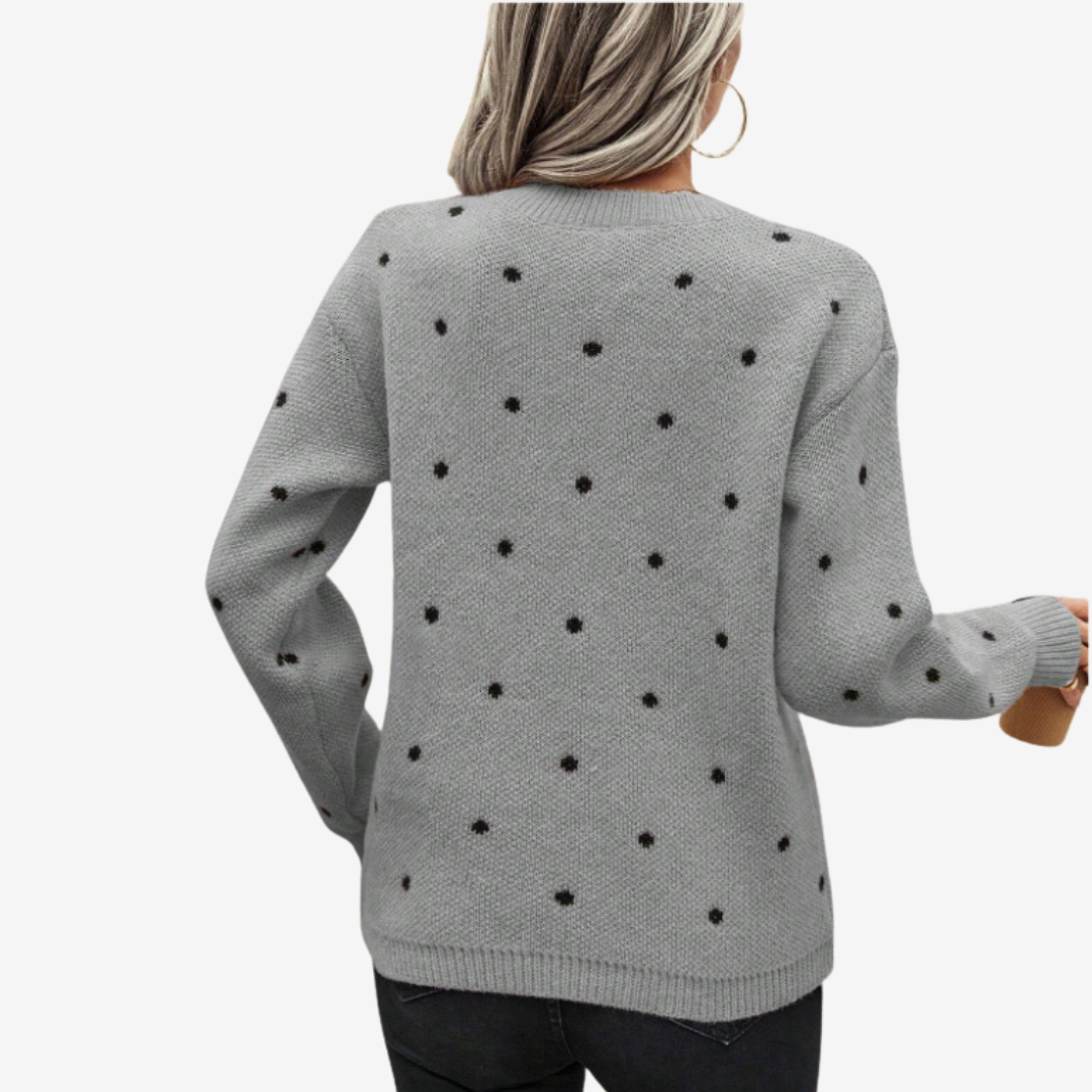 Aveline™ Eleganter Pullover mit Polka-Dots