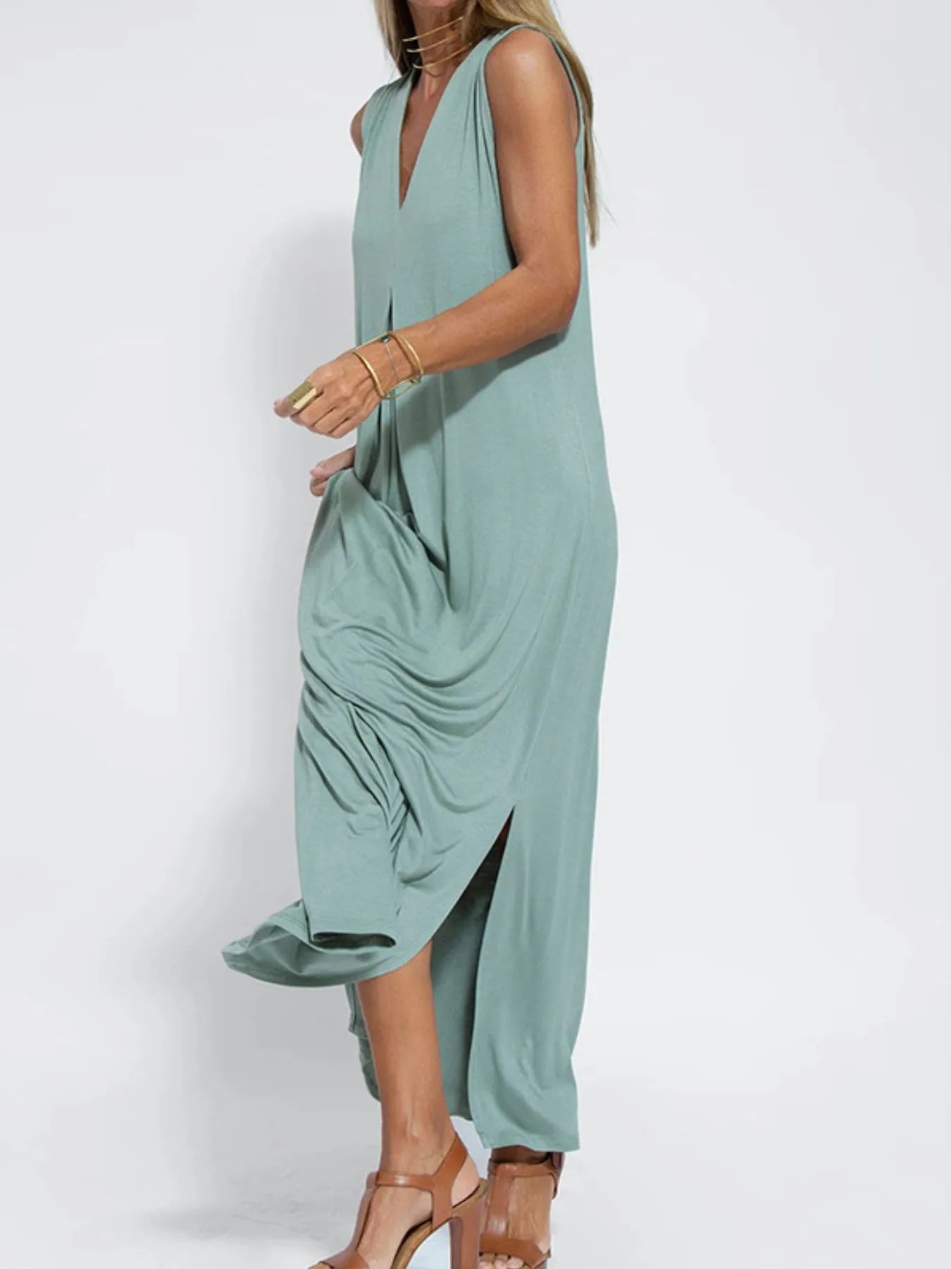 Ariella | V Neck Maxi Dress