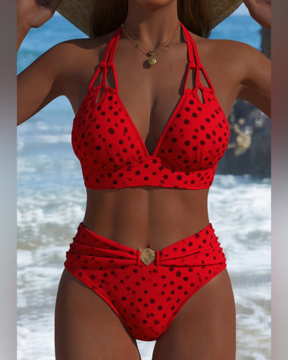 Melanie | Zweiteiliger sexy Bikini mit Polka-Dots