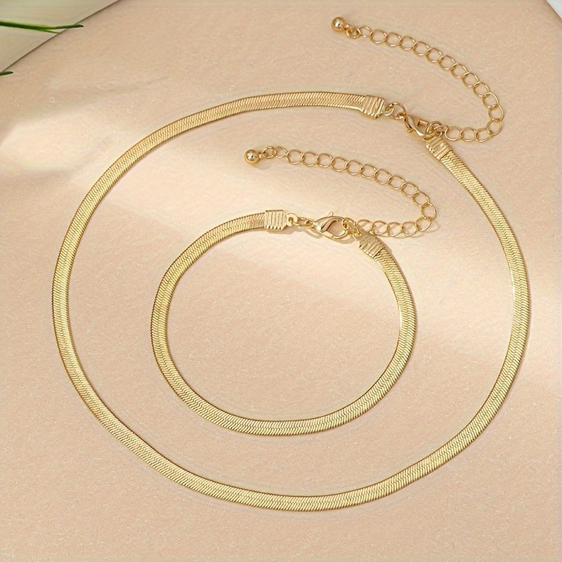 VINTAGE SNAKE CHAIN NECKLACE SET