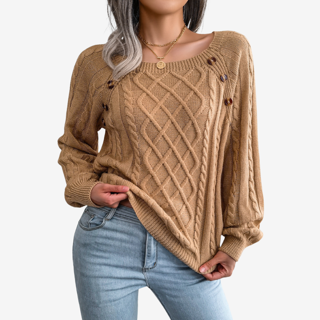 Meli™ Pullover mit Knopfdetail
