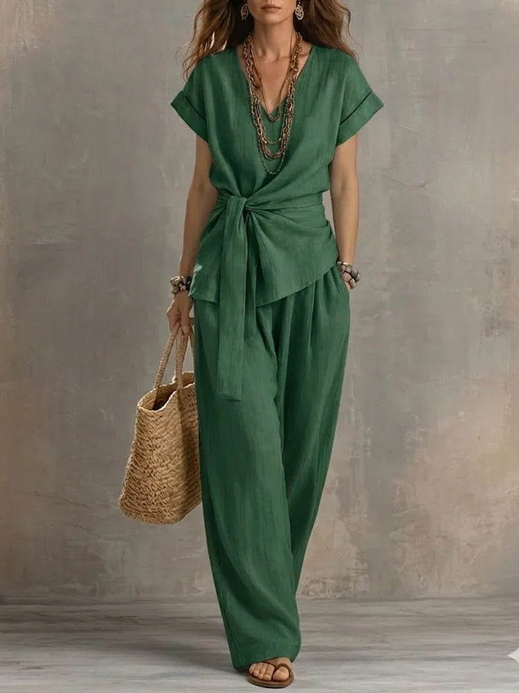 The Casual Cotton Linen Two-Piece Set