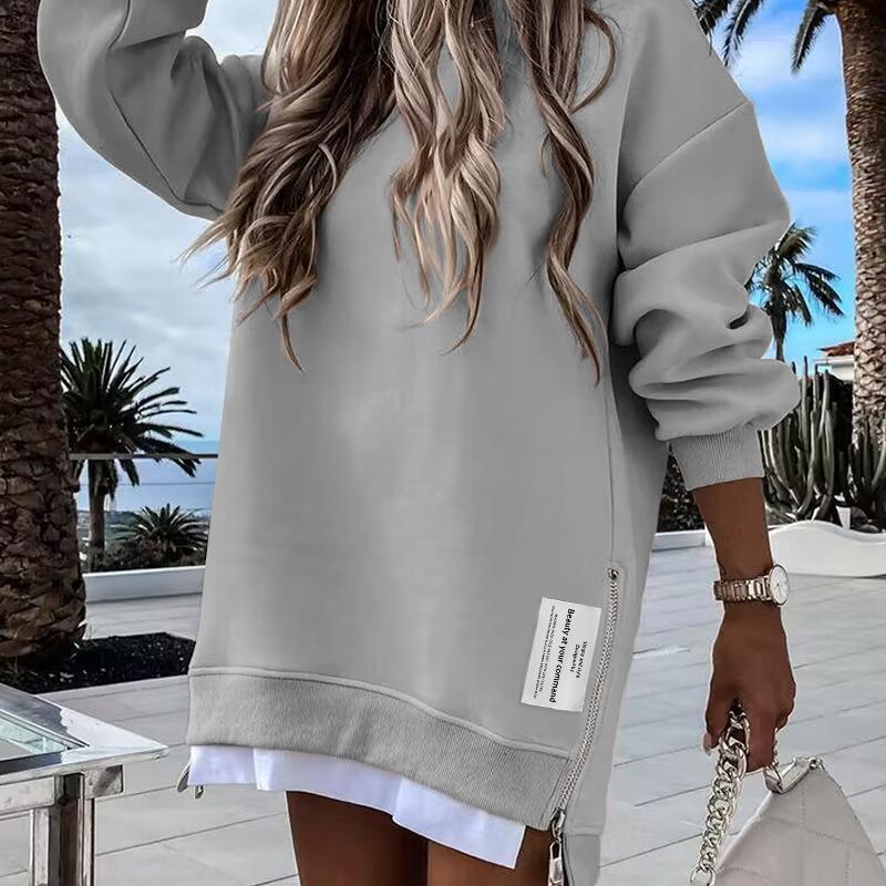 RODNEY™ - Cozy Long Sleeve Pullover Side Zipper Sweatshirt