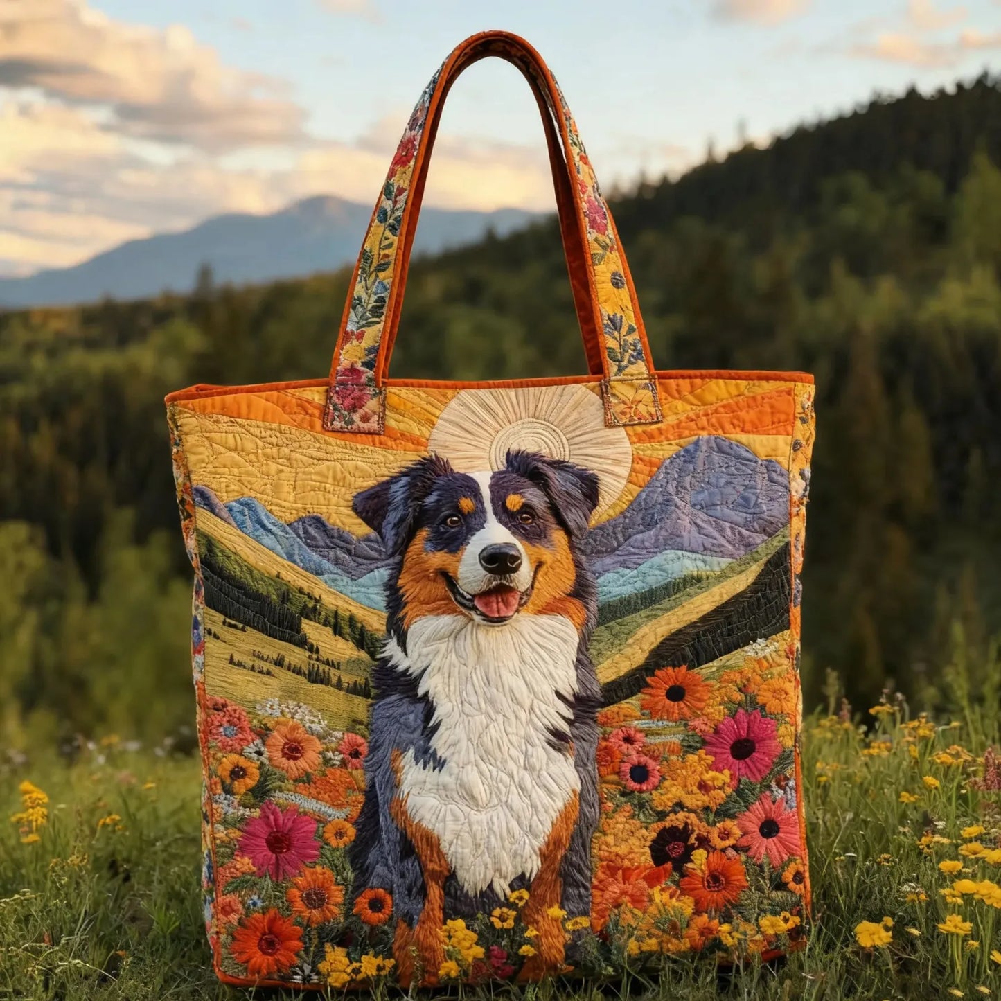 Mountain Meadow Companion | Håndlavet quiltet taske