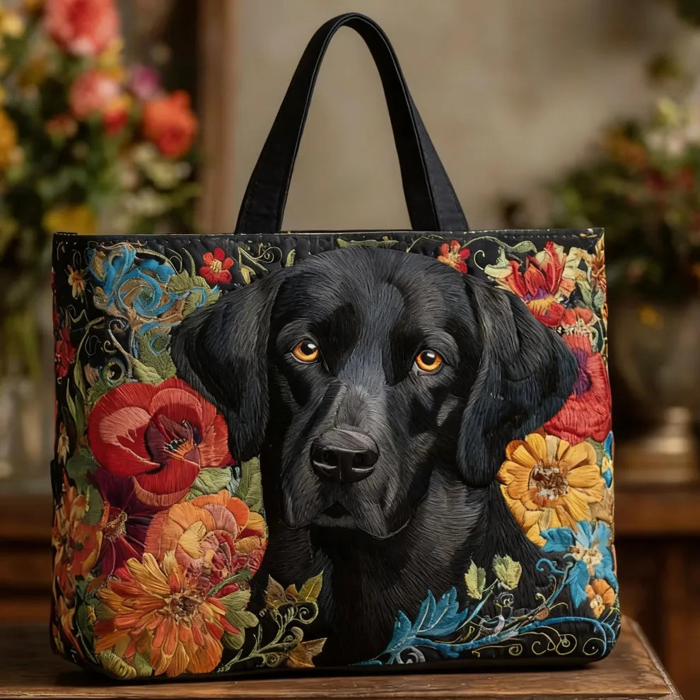 Midnight Bloom Companion | Håndlavet quiltet taske
