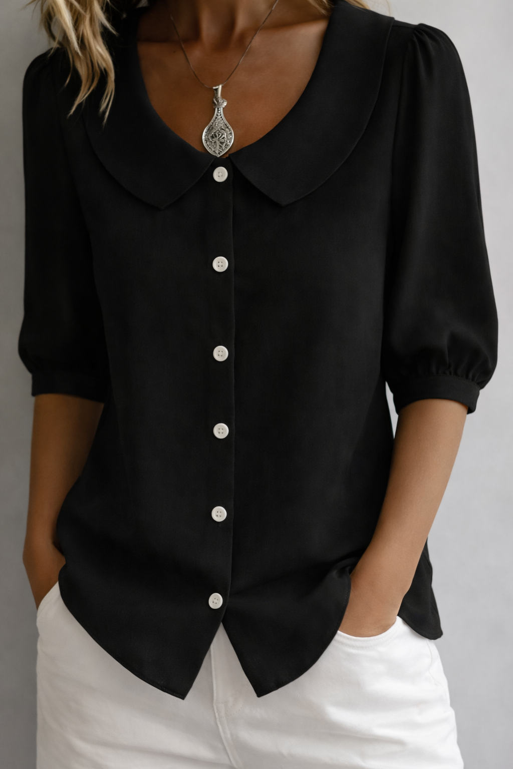 Philomena | Skjortebluse med krave