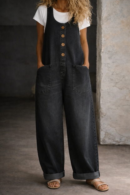 Saylor | Vintage Washed Cotton Denim Overalls