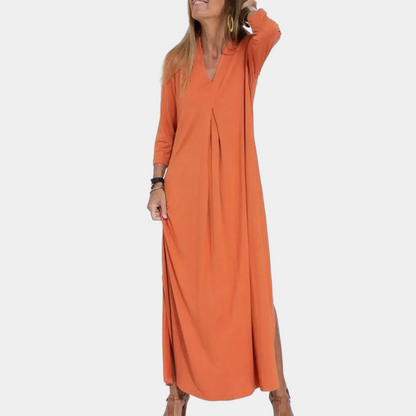 Aveline | V Neck Maxi Dress