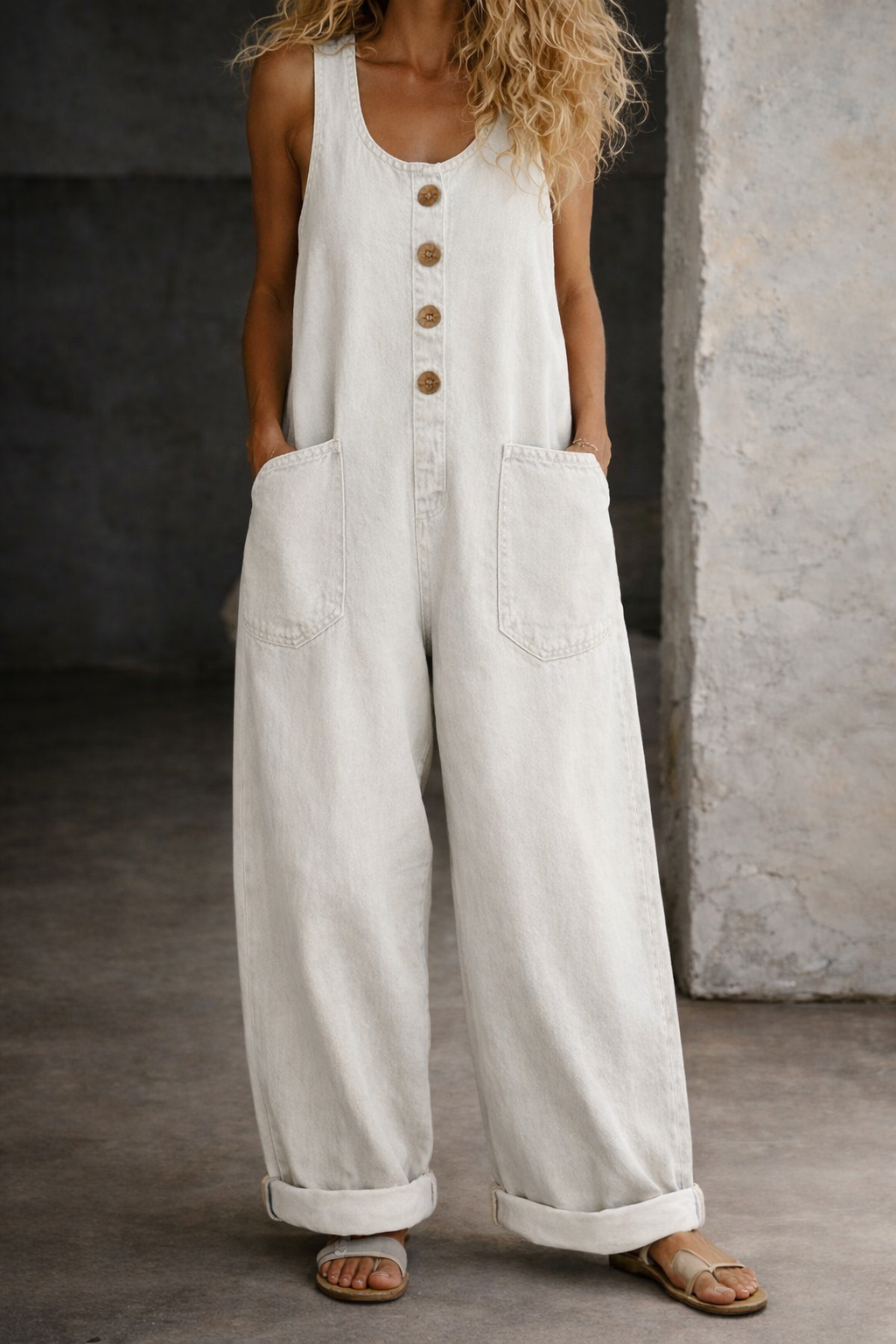 Saylor | Vintage Washed Cotton Denim Overalls