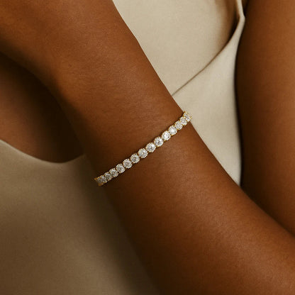 MOISSANITE GOLD TENNIS BRACELET