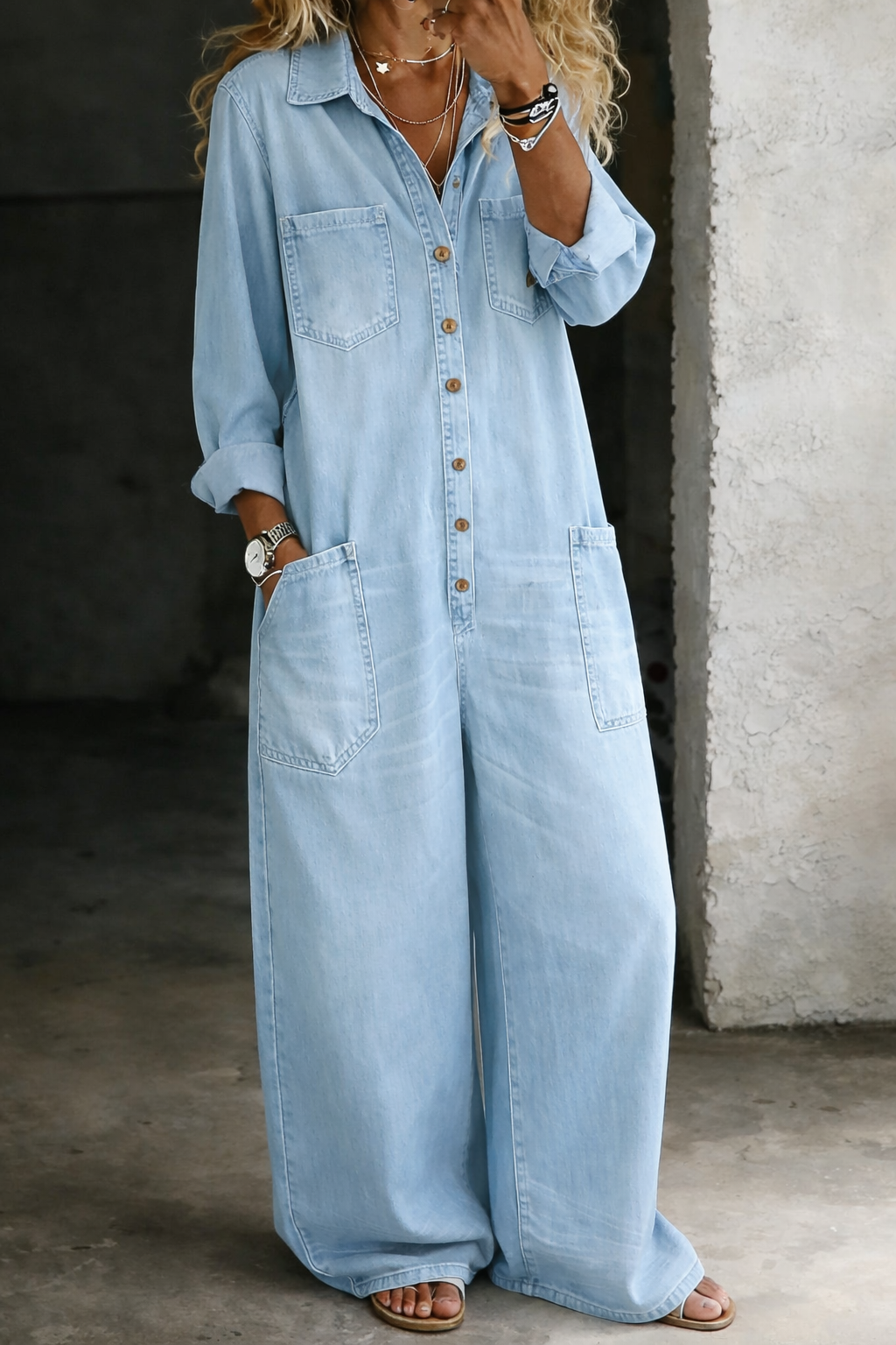Denim Jumpsuit for Women | Casual One-Piece Outfit