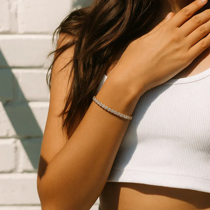 MOISSANITE GOLD TENNIS BRACELET