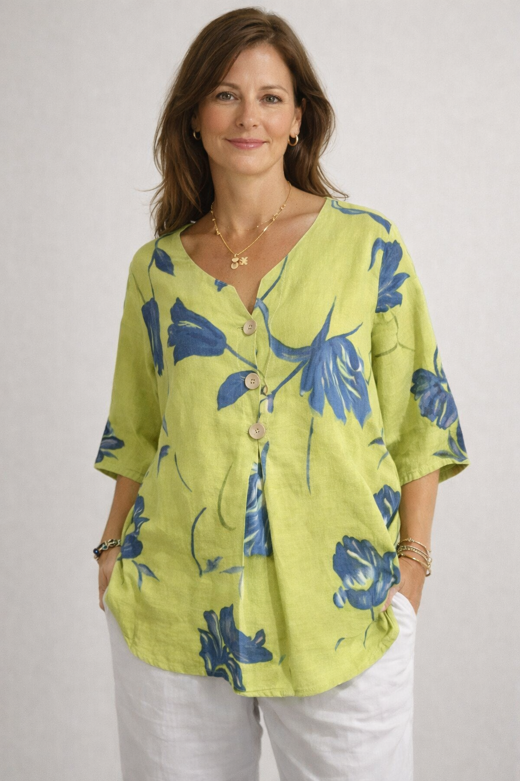 Phaedra | Elegant Button Blouse