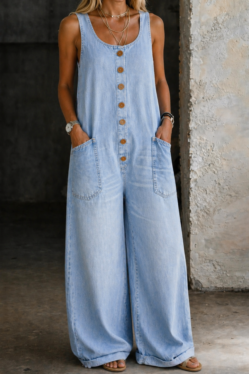 Saylor | Vintage Washed Cotton Denim Overalls