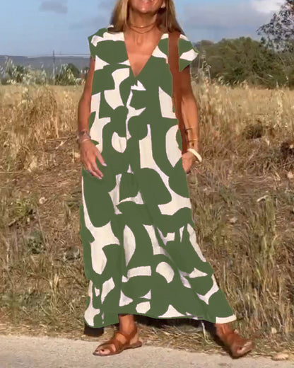 Elowen | Sleeveless Printed Dress