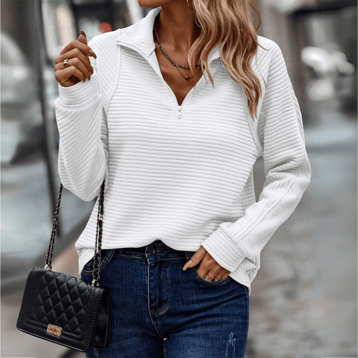 Jenica | Pulôver Chic com Zíper Médio