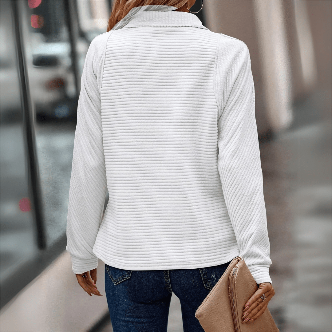 Jenica | Pulôver Chic com Zíper Médio