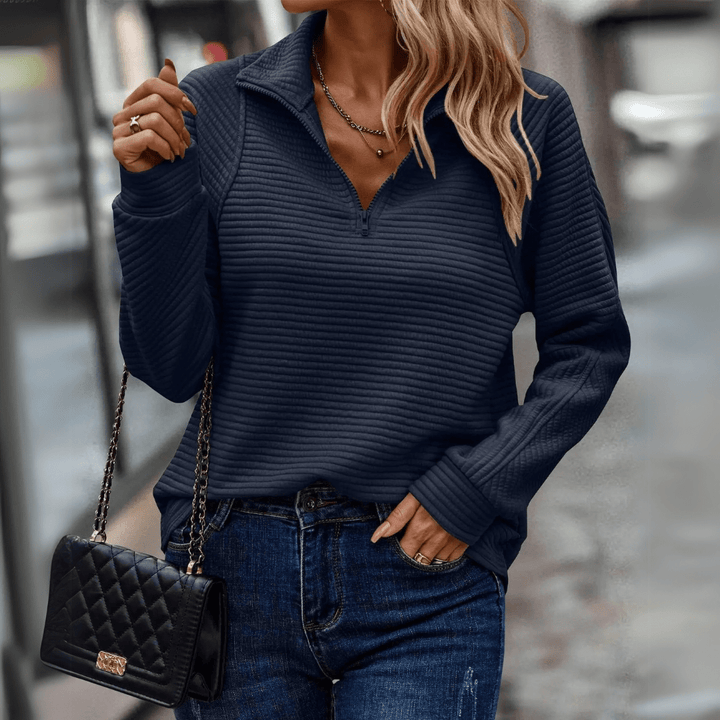 Jenica | Pulôver Chic com Zíper Médio