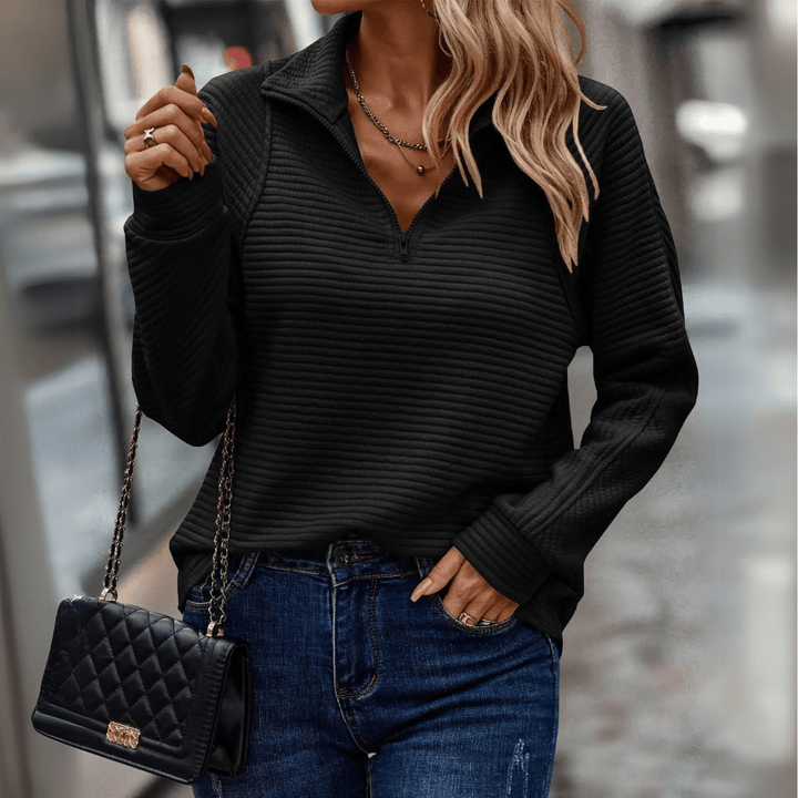 Jenica | Pulôver Chic com Zíper Médio