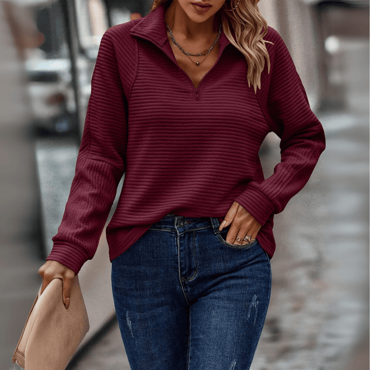 Jenica | Pulôver Chic com Zíper Médio