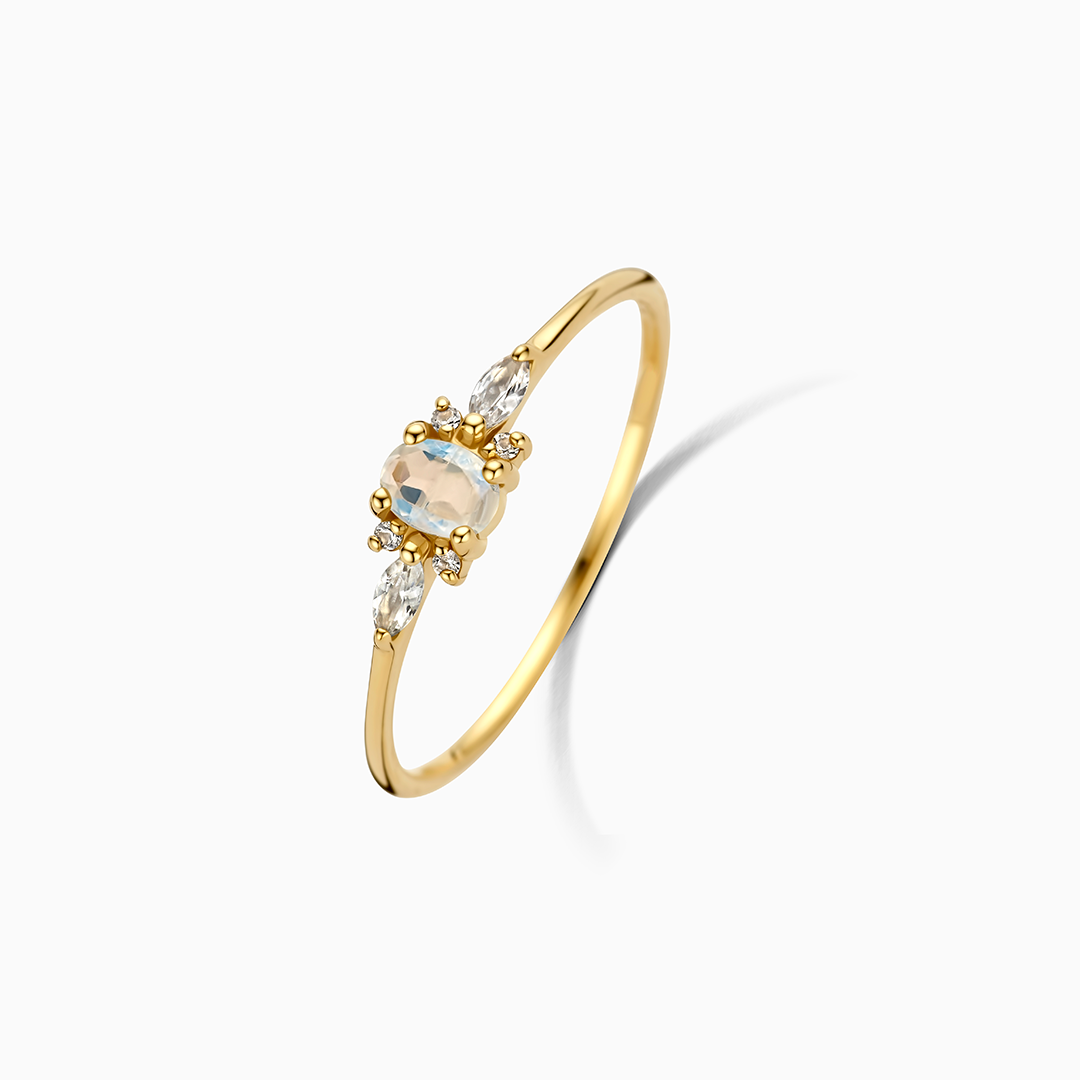 Lioravelle | Anel de Diamante Violeta em Ouro 18k