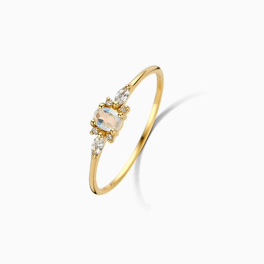 Lioravelle | Anillo de diamante violeta en oro de 18k