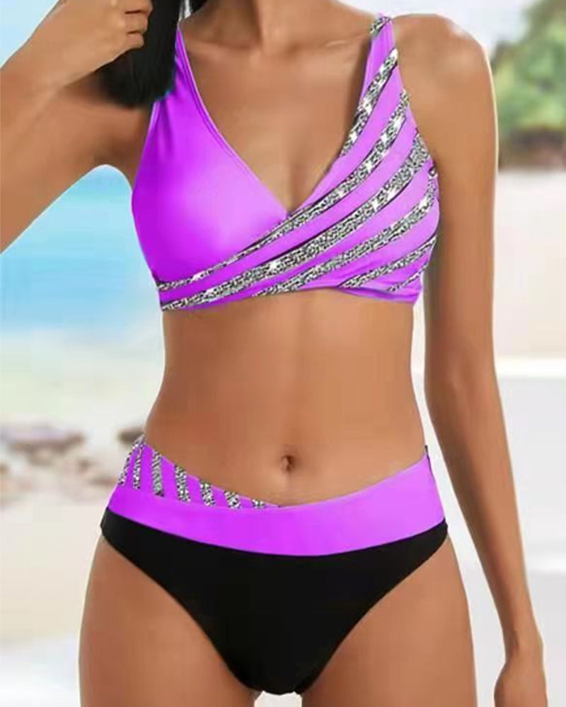 Mona | Printed bikini in warm tones