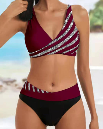Mona | Printed bikini in warm tones