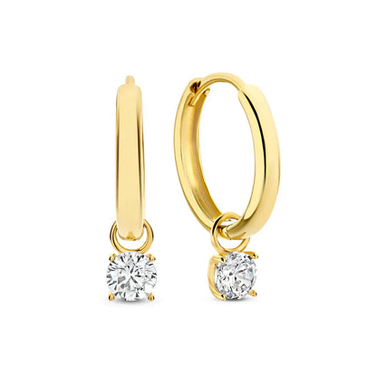 Krizalyssa | Diamantvedhæng Øreringe 18k Guld