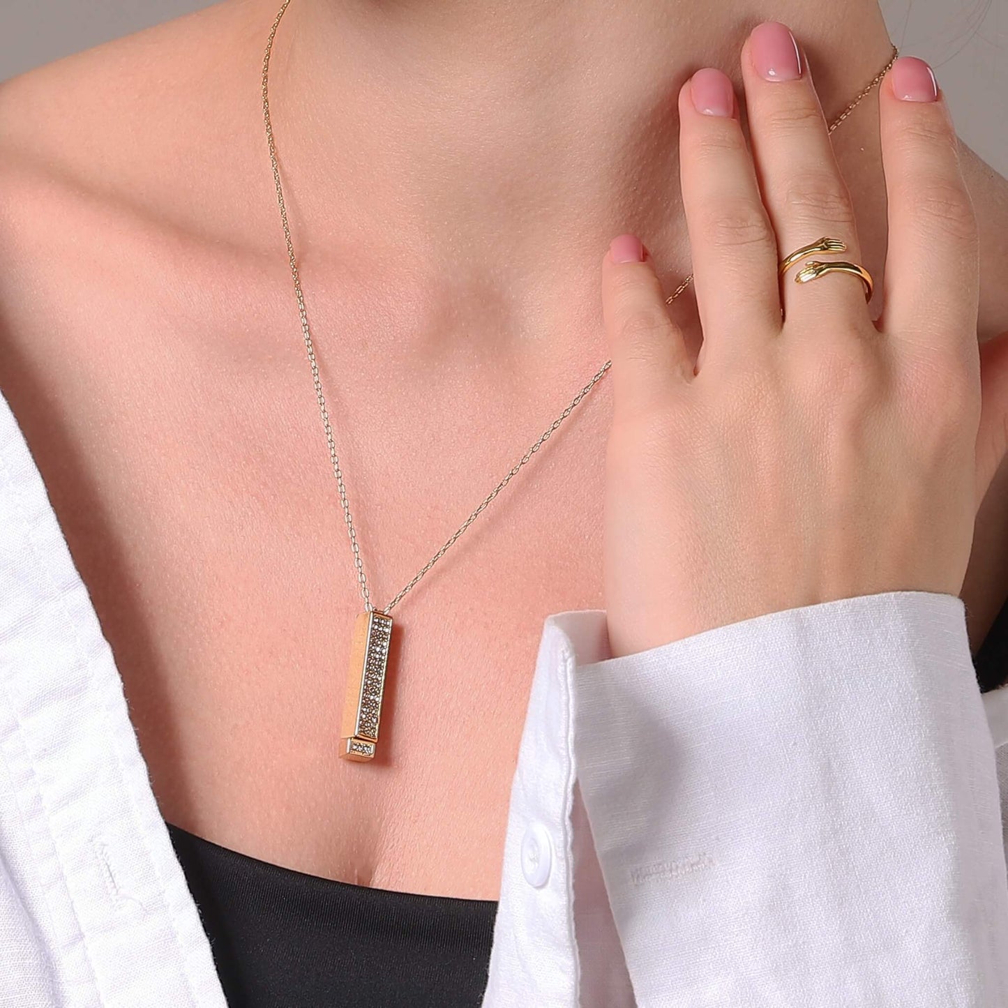 Forever Love Bar Necklace "I Love You"