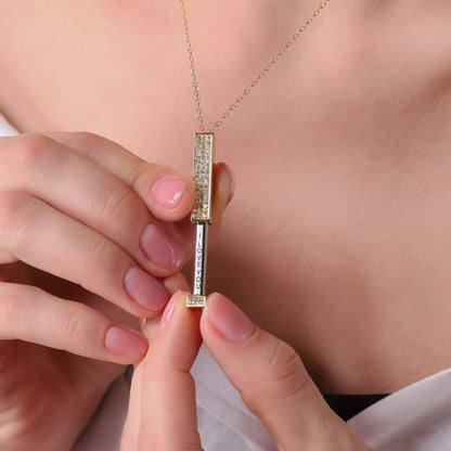 Forever Love Bar Necklace "I Love You"