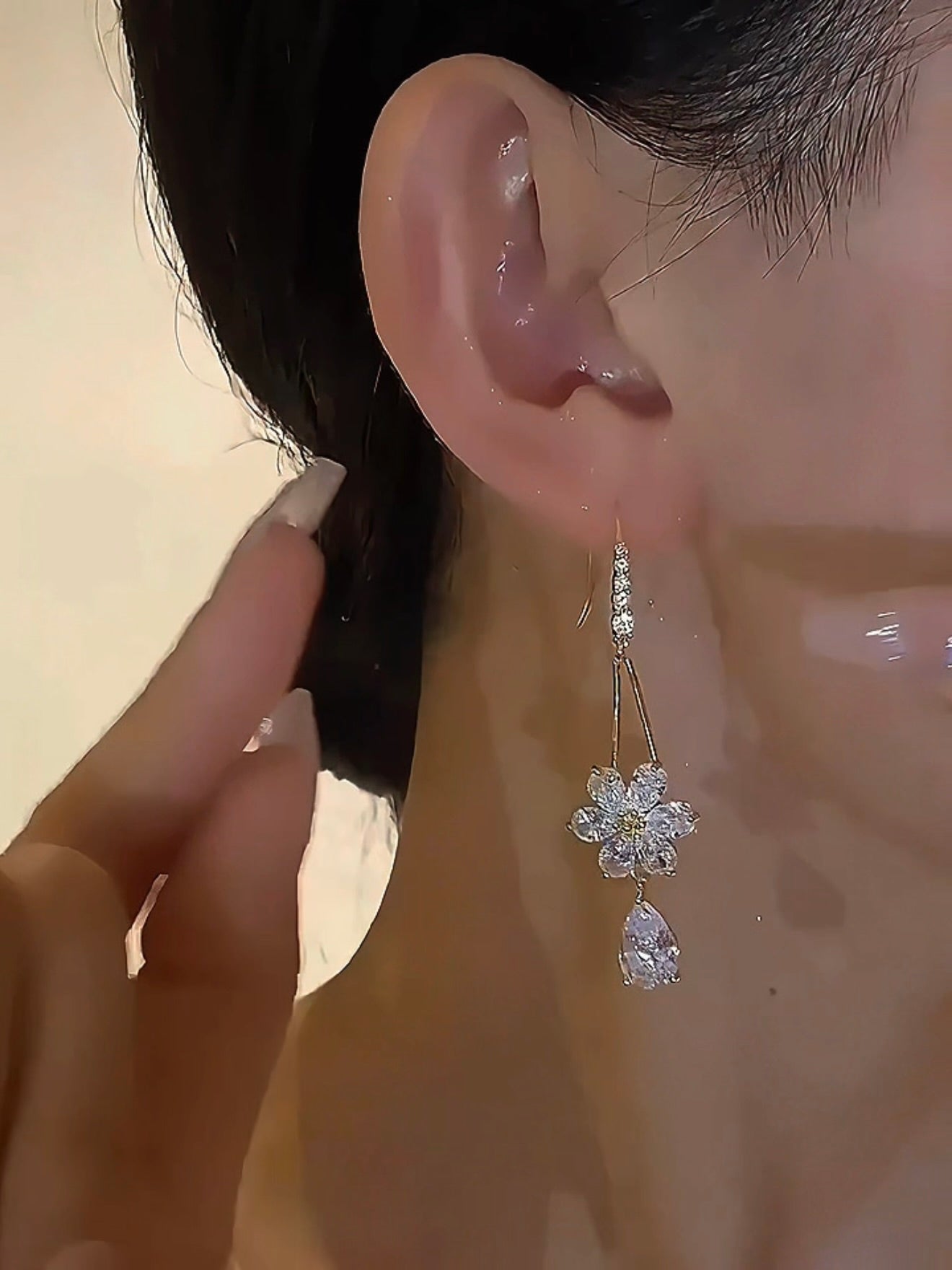 Lunora Gold Plated Statement Earrings