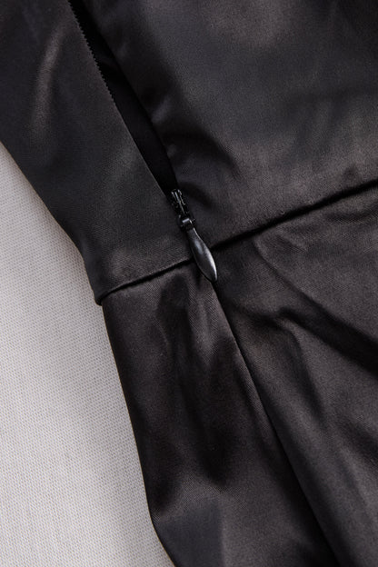 HANNAH | ONE-SHOULDER BLACK GOWN
